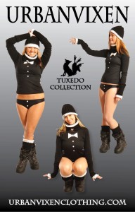 tuxedo pc Urban Vixen black and white